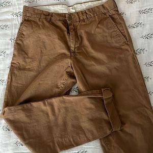 H&M Mens Size 32 Cuffed Brown Casual Pants